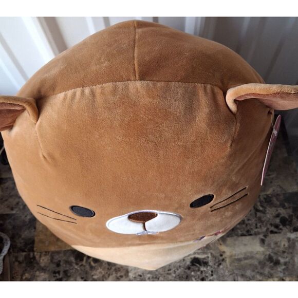 Squishmallows 18" Chip the Beaver Plush New w/ Tags with Hearts - Picture 2 of 5